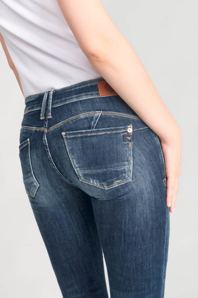 Jeans pulp slim Snap 7/8ème destroy bleu N°3