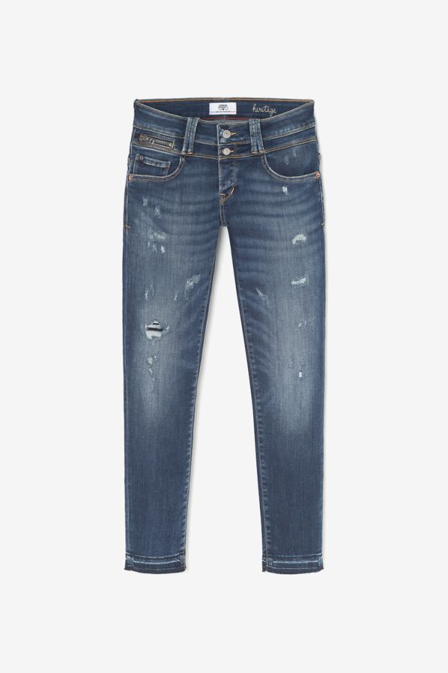 Jeans pulp slim Snap 7/8ème destroy bleu N°3