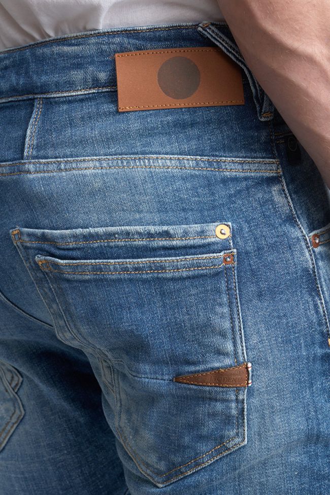 Jeans 900/03 tapered arqué Locarn destroy bleu N°3