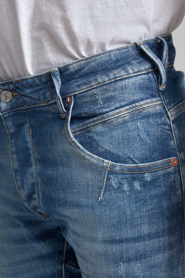 Jeans 900/03 tapered arqué Locarn destroy bleu N°3