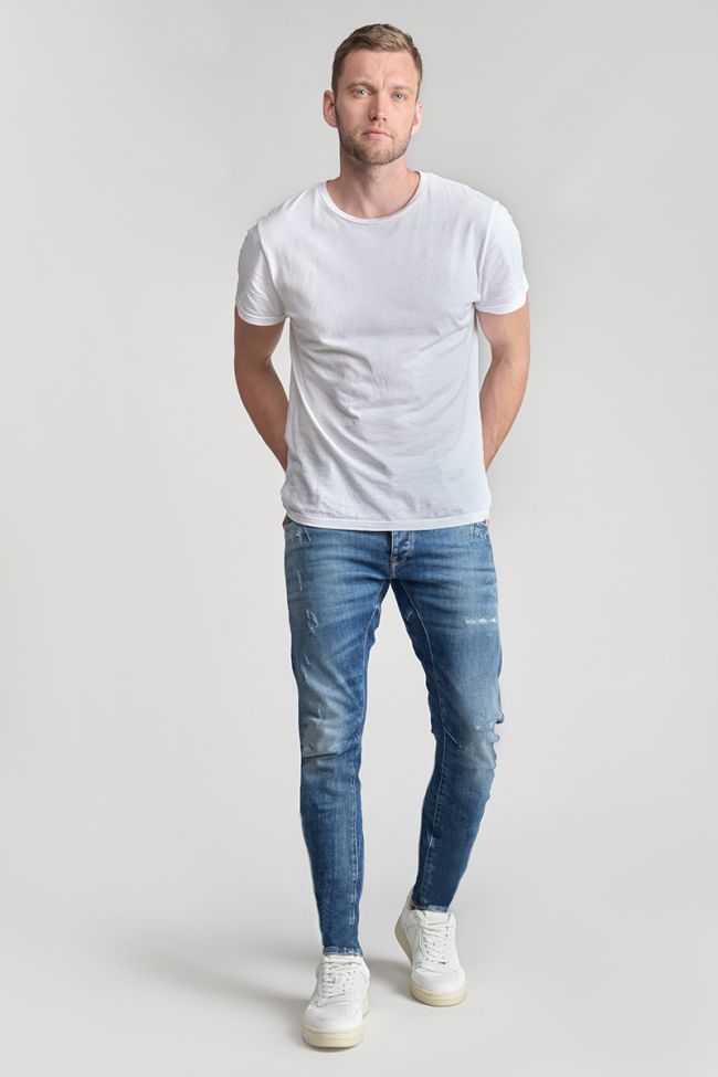 Jeans 900/03 tapered arqué Locarn destroy bleu N°3