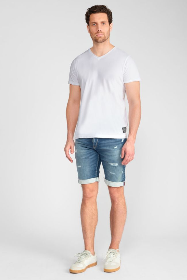 Bermuda Jogg Oc bleu délavé destroy