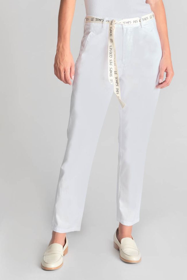 Pantalon chino loose Arlo blanc