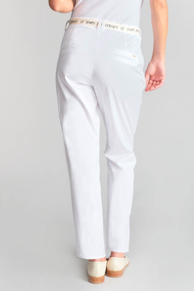 Pantalon chino loose Arlo blanc
