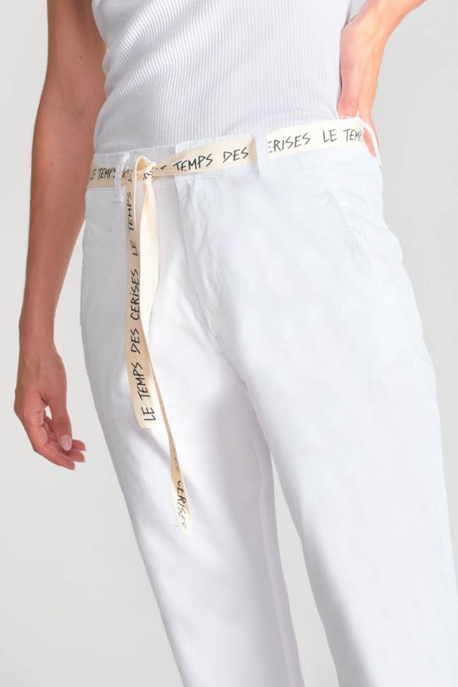 Pantalon chino loose Arlo blanc