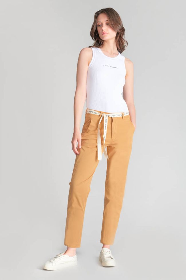 Pantalon chino loose Arlo camel
