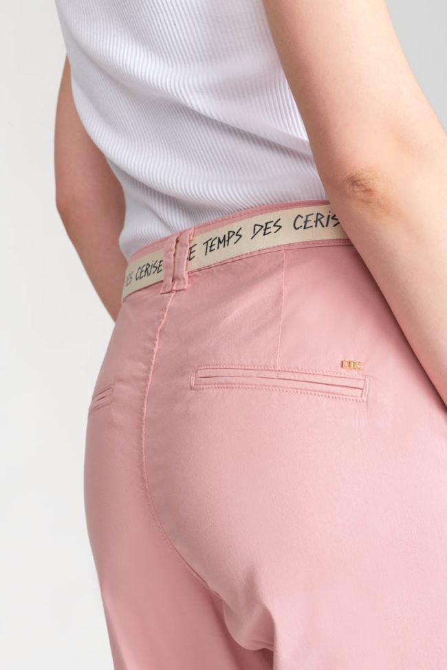 Pantalon chino loose Arlo rose