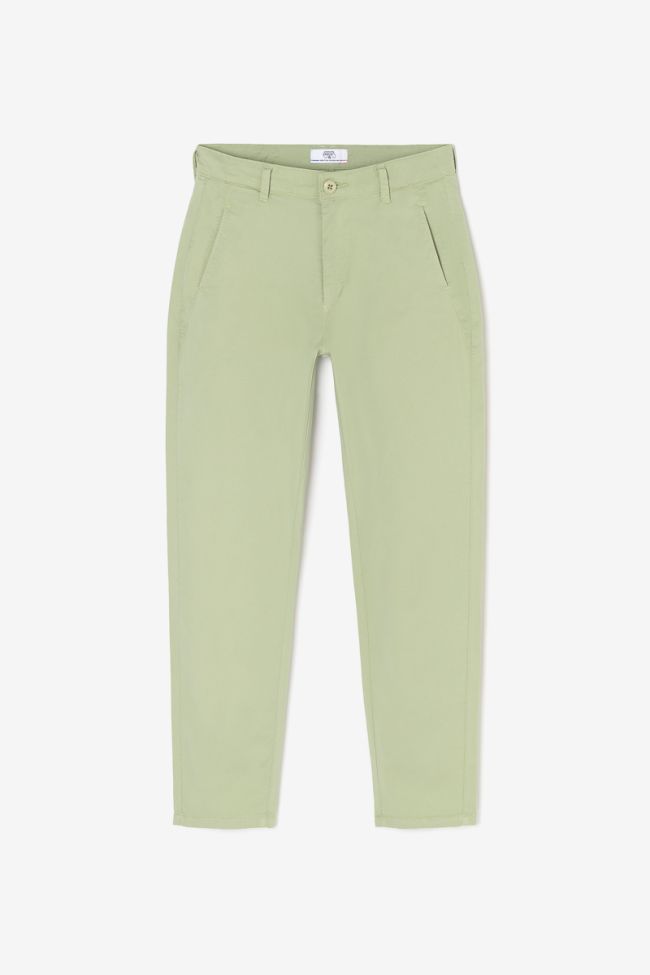 Pantalon chino loose Arlo vert amande