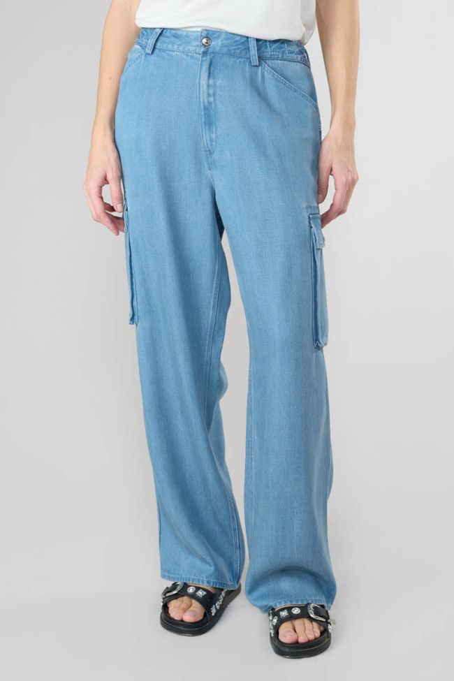 Pantalon Scaevo en jeans tencel bleu