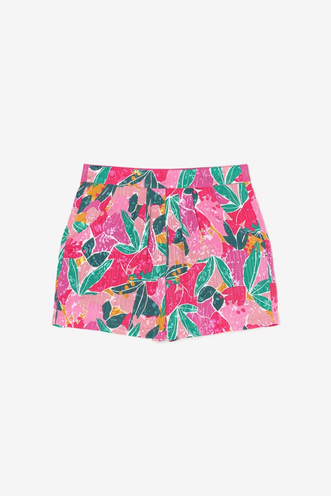 Short Trille fuchsia à motif fantaisie