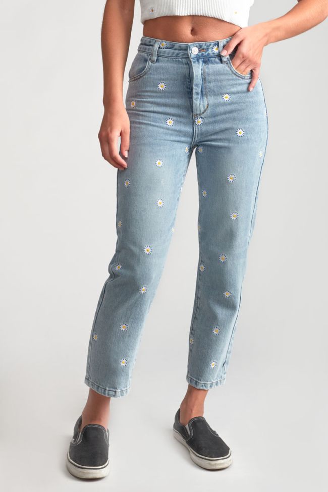 Jenigi mom taille haute 7/8ème jeans bleu N°5