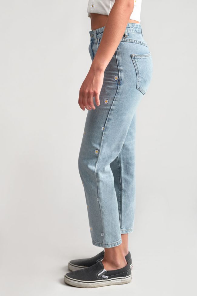 Jenigi mom taille haute 7/8ème jeans bleu N°5