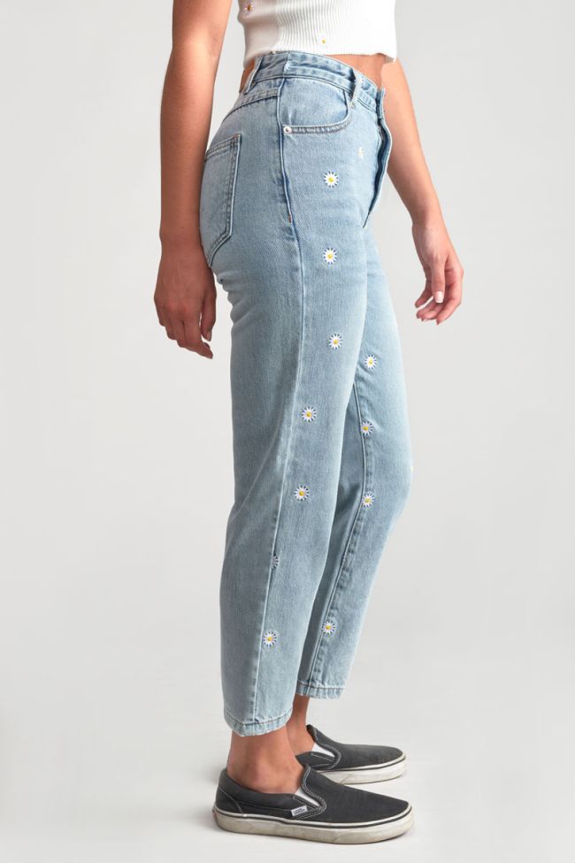 Jenigi mom taille haute 7/8ème jeans bleu N°5