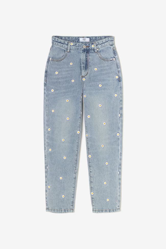 Jenigi mom taille haute 7/8ème jeans bleu N°5