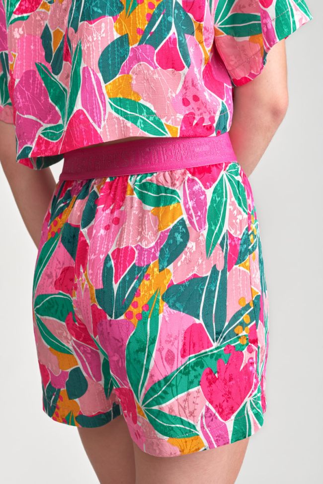 Short Trillegi fuchsia à motif fantaisie