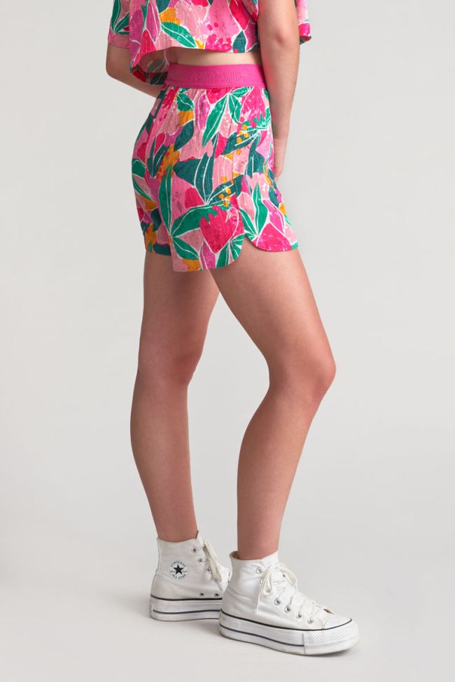Short Trillegi fuchsia à motif fantaisie