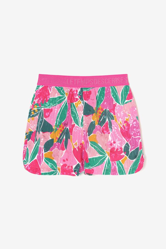 Short Trillegi fuchsia à motif fantaisie