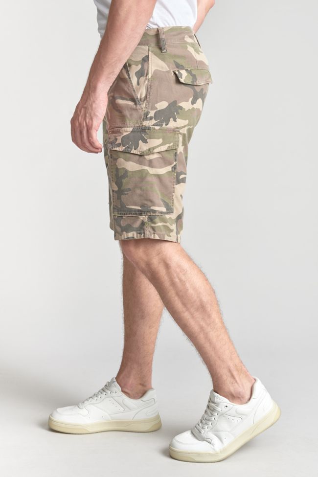 Bermuda Camo à motif camouflage kaki