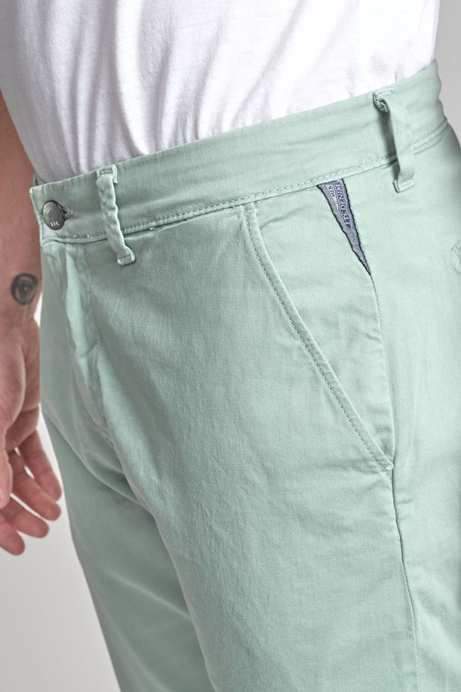 Pantalon chino large Cesar vert d'eau