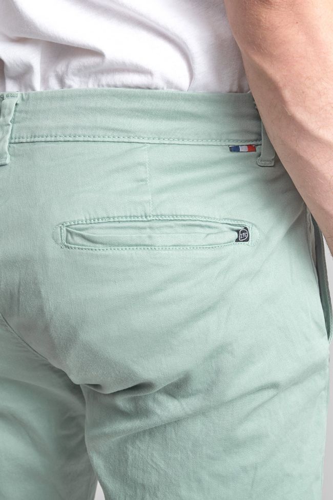 Pantalon chino large Cesar vert d'eau