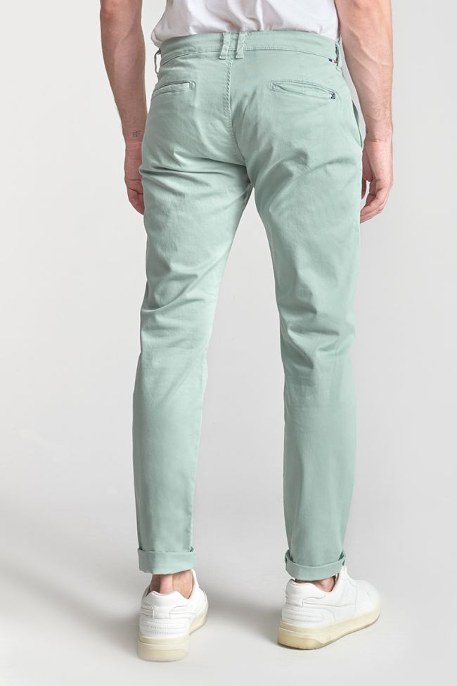 Pantalon chino large Cesar vert d'eau