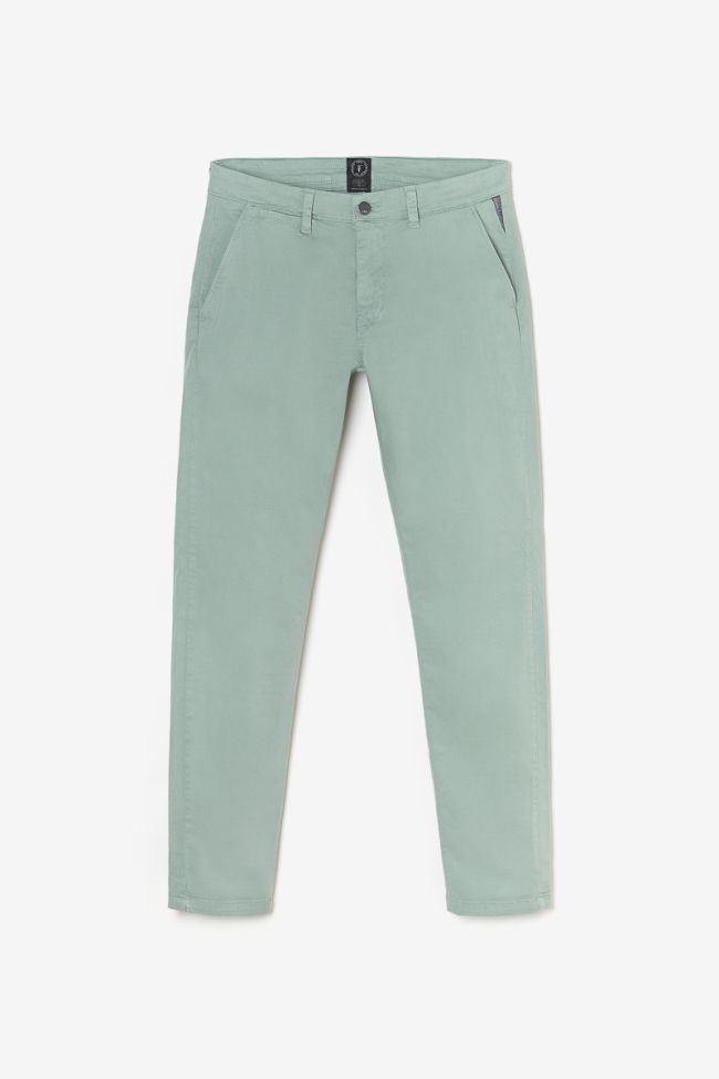 Pantalon chino large Cesar vert d'eau