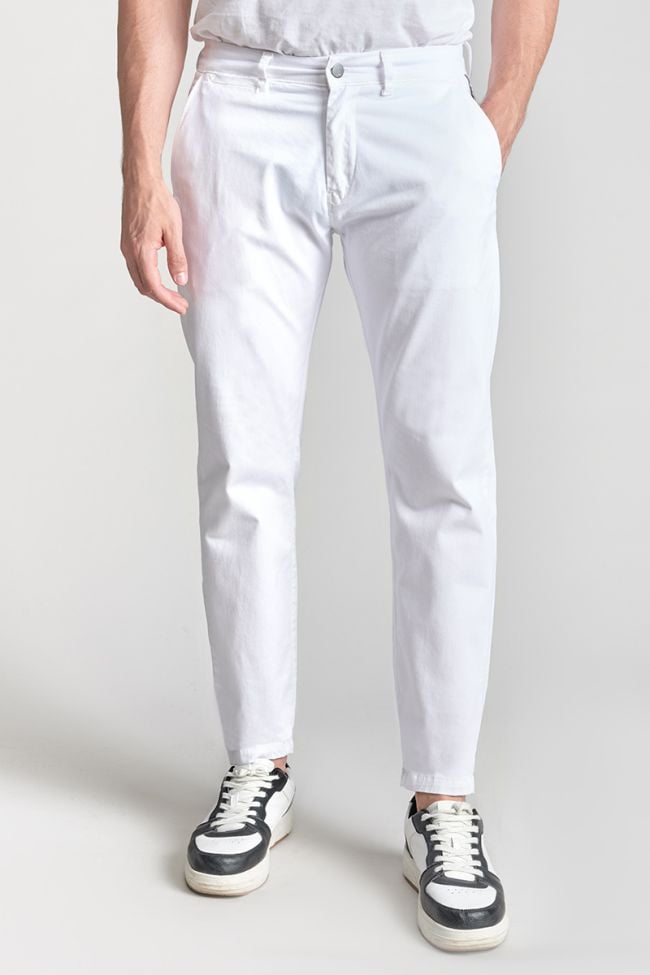 Pantalon chino large Cesar blanc