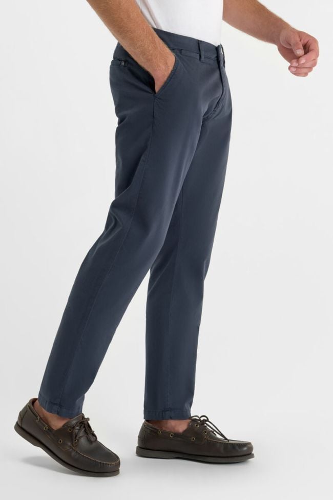 Pantalon chino large Cesar bleu marine