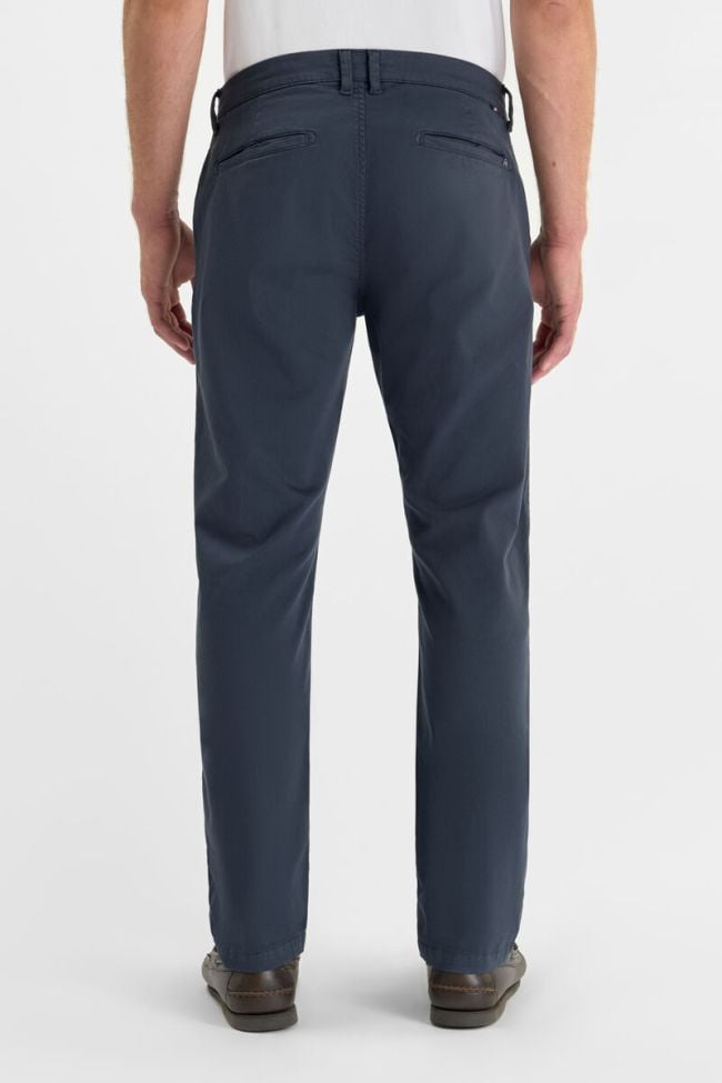 Pantalon chino large Cesar bleu marine