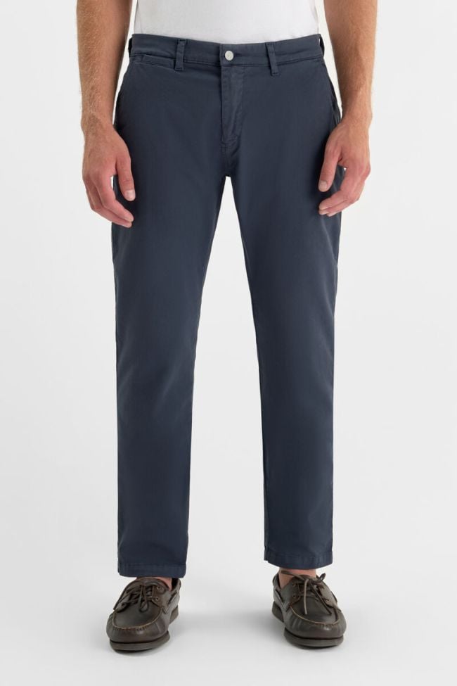 Pantalon chino large Cesar bleu marine