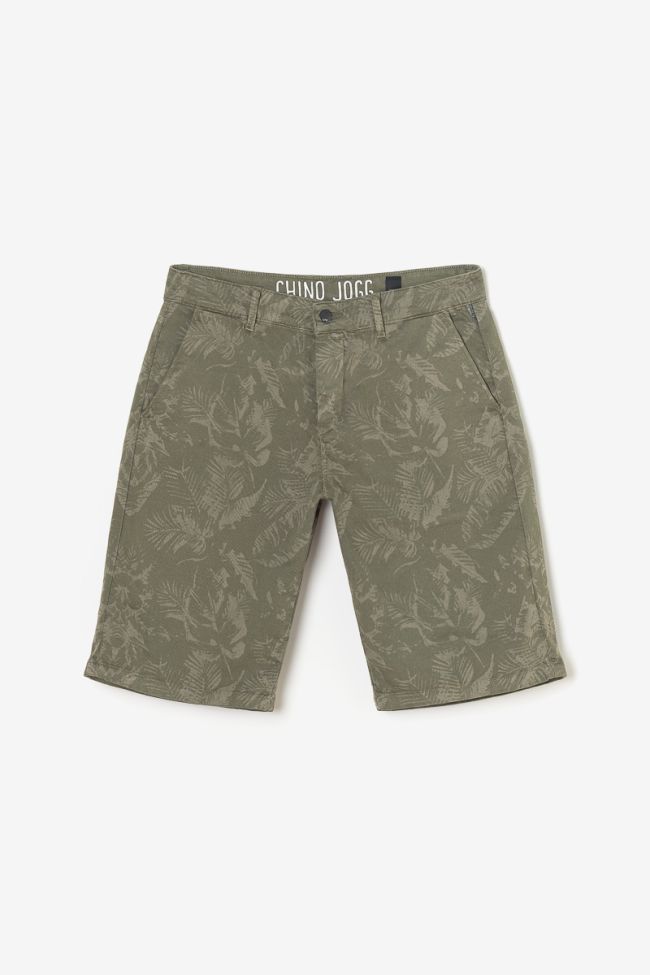Bermuda chino Jogg Swoop kaki à motif