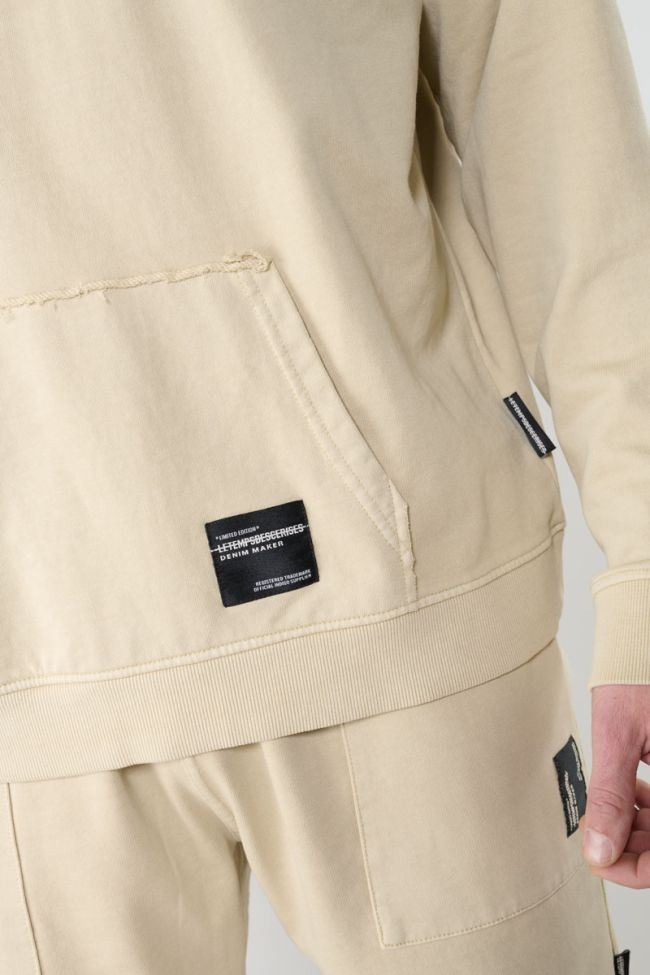 Sweat à capuche Anibo beige 