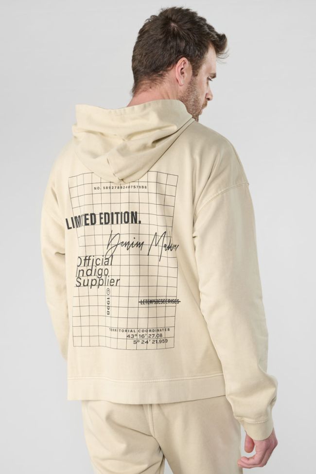 Sweat à capuche Anibo beige 