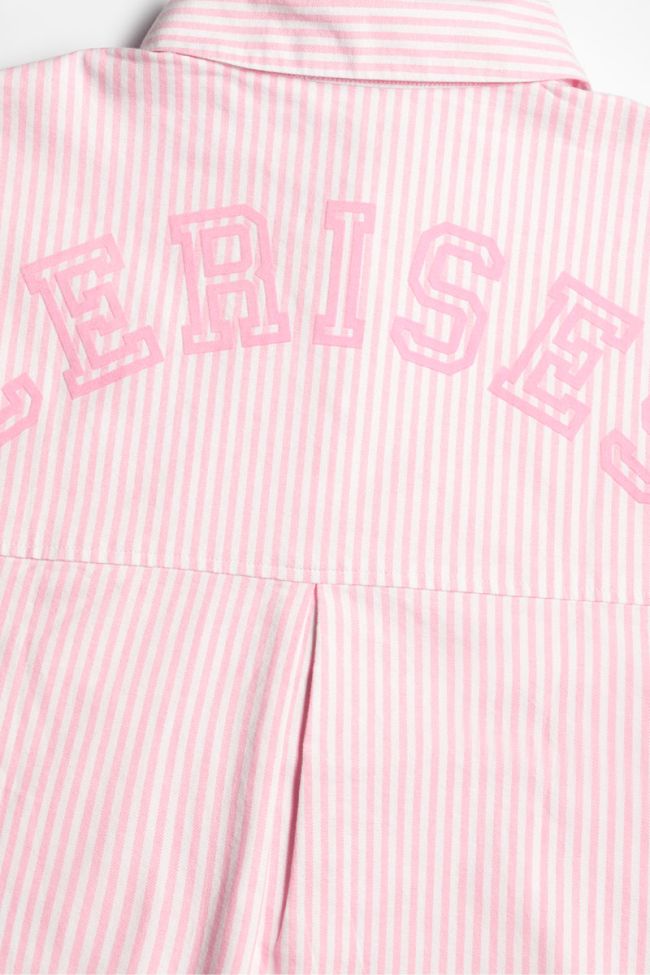 Chemise oversize Natygi à rayures roses