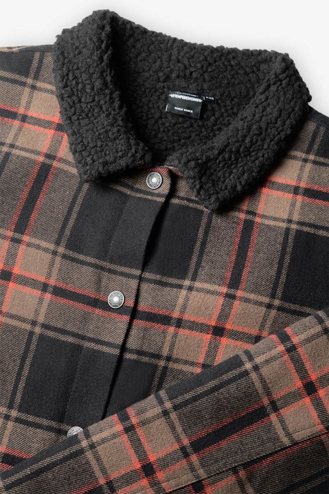 Veste Eribo kaki à carreaux