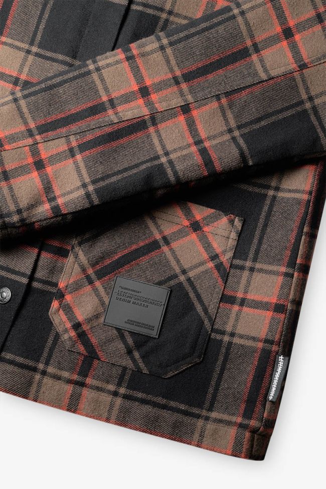 Veste Eribo kaki à carreaux