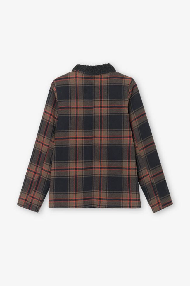 Veste Eribo kaki à carreaux