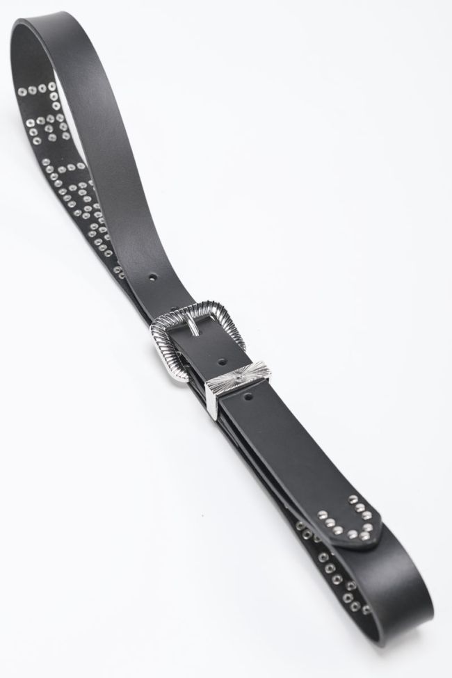 Ceinture Anoia en cuir noir