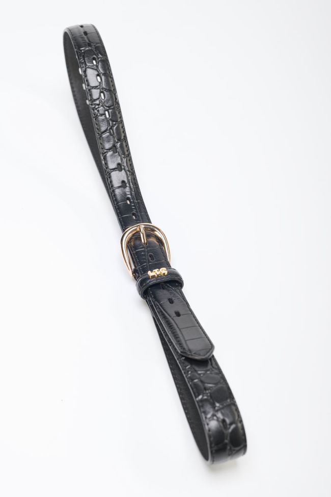 Ceinture Maite en cuir noir