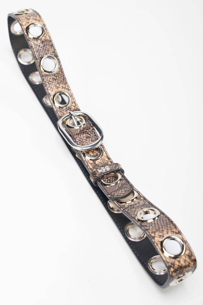 Ceinture Renate en cuir à motif python