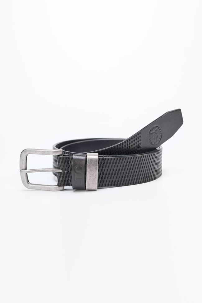 Ceinture Silas en cuir noir