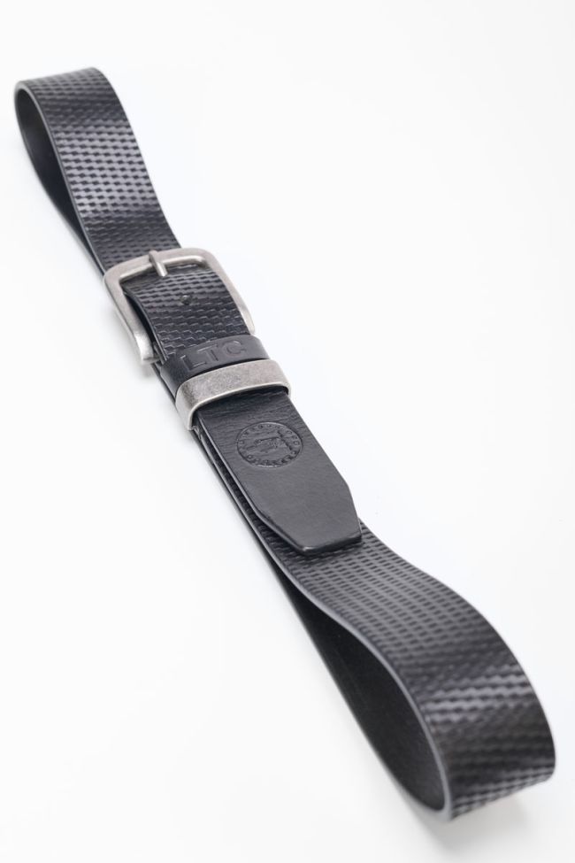 Ceinture Silas en cuir noir