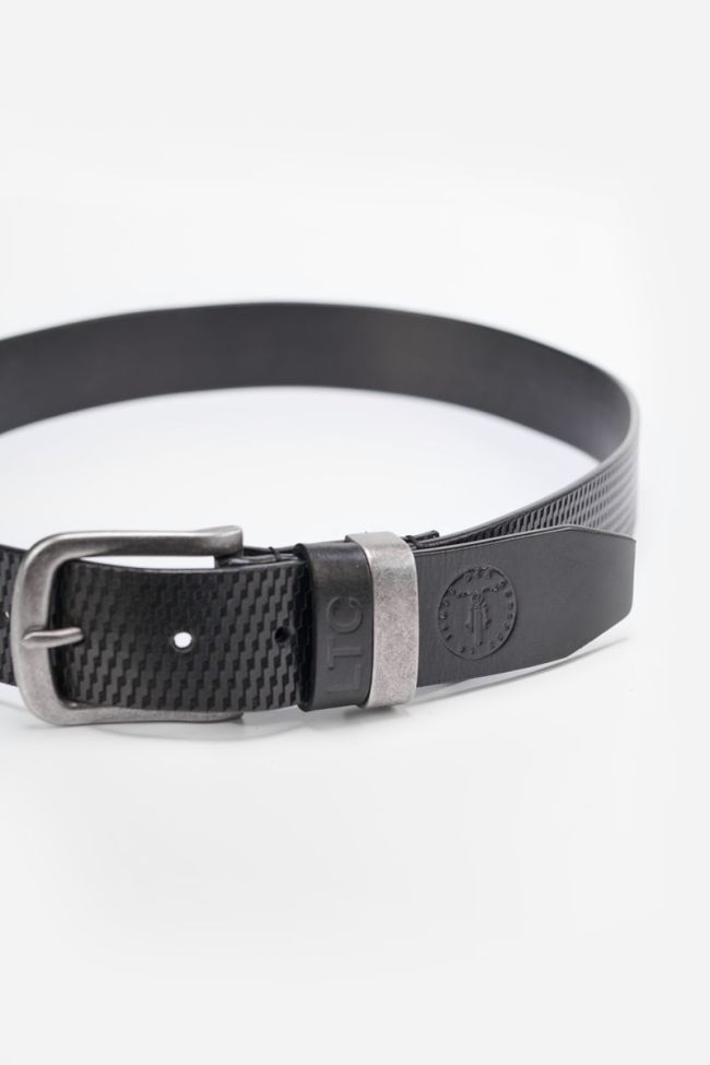 Ceinture Silas en cuir noir