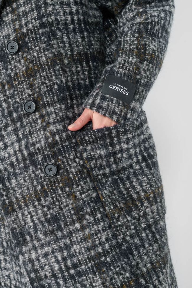Manteau long Aklys à motif carreaux
