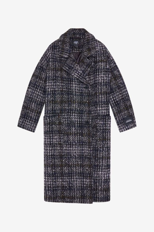 Manteau long Aklys à motif carreaux