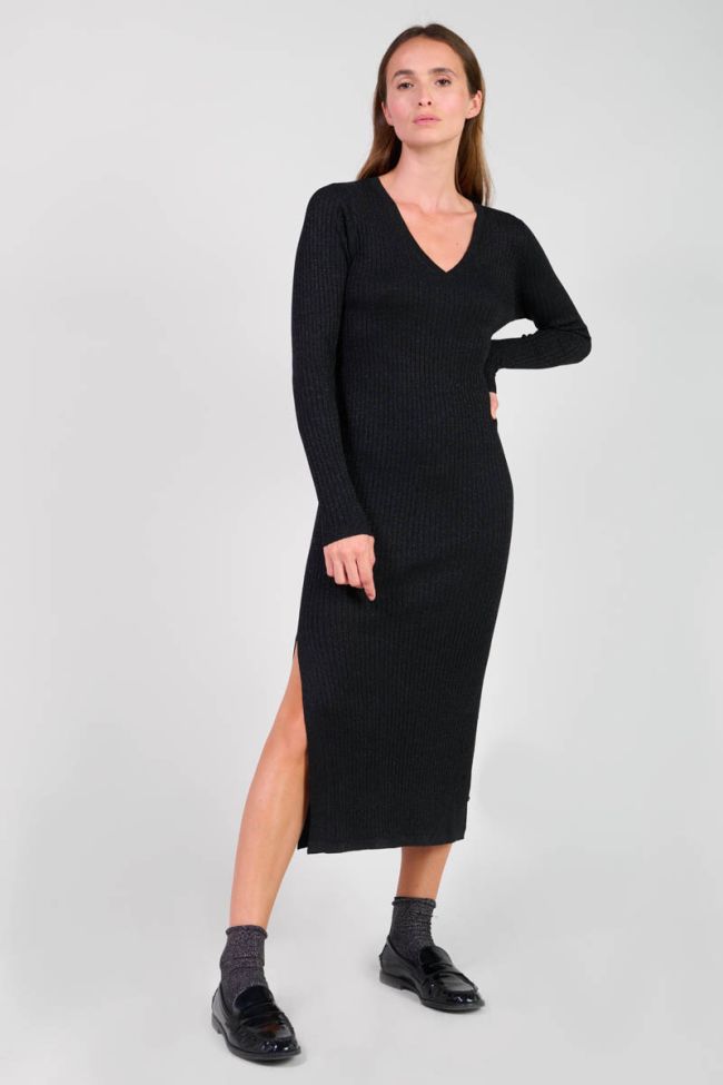 Robe Anomy noire brillante