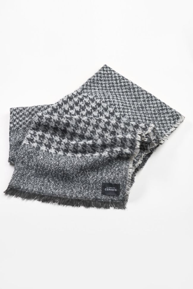 Echarpe Chiripo à motif noir et blanc