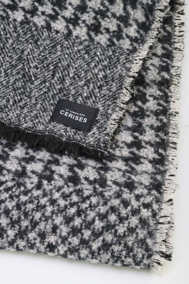 Echarpe Chiripo à motif noir et blanc