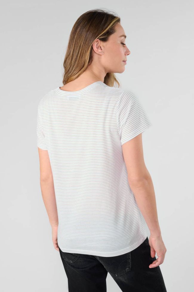 T-shirt Edwige crème à rayures