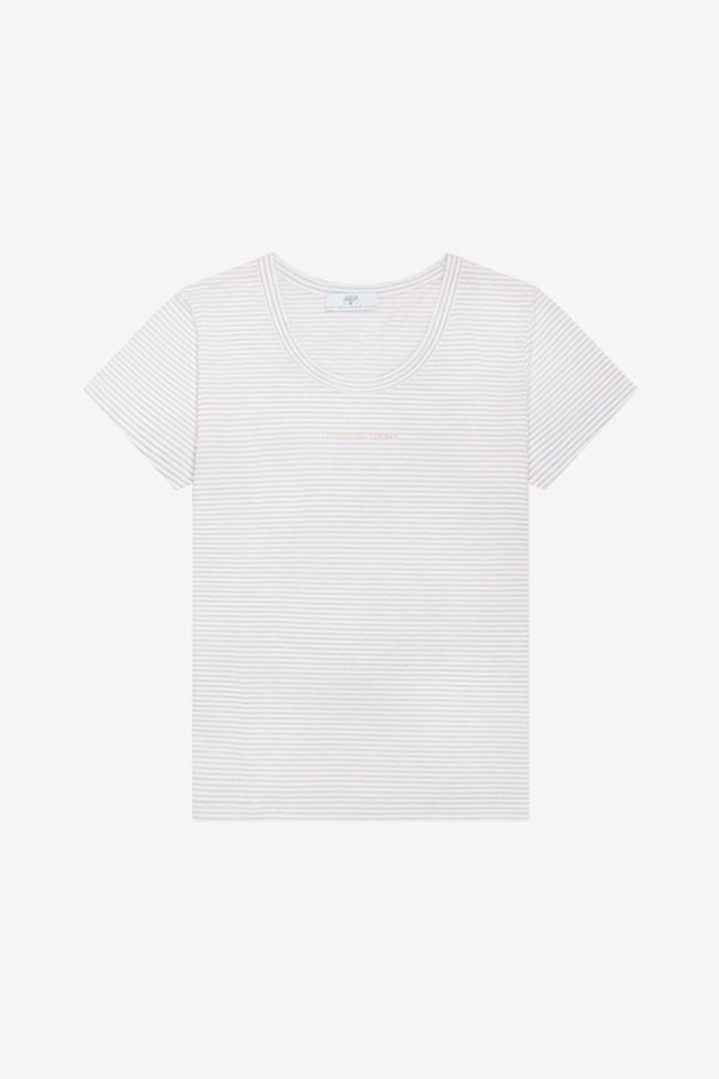 T-shirt Edwige crème à rayures